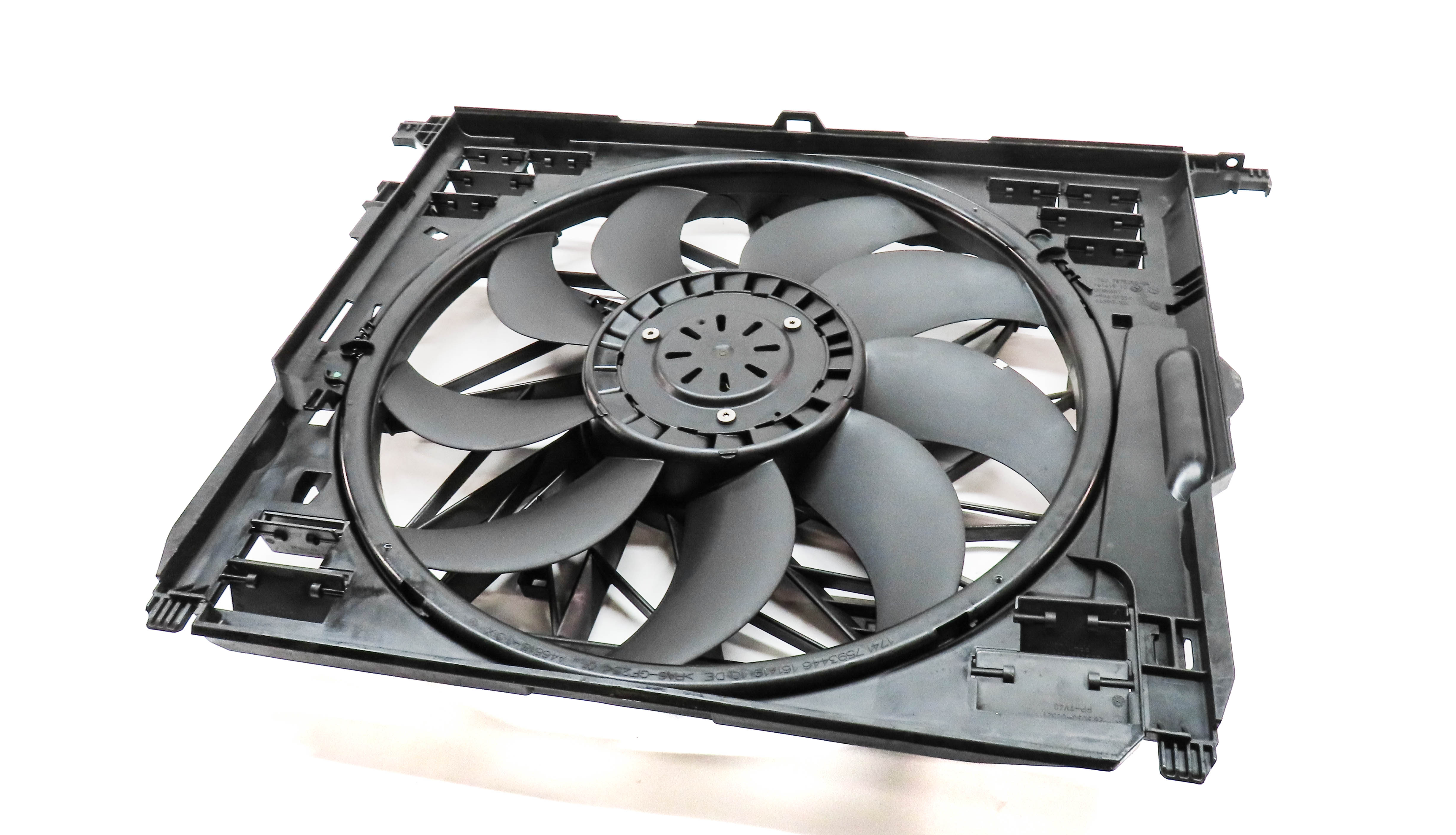 2010-2018 BMW 550i 550iGT 650i 750i B7 (F01 F06 F10) 850w RADIATOR COOLING FAN — exact item pictured